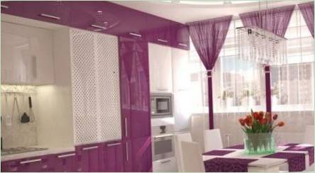 Fialová kuchyňa: kombinácie farieb a interiérových príkladov