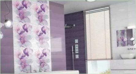 Kúpeľňa dizajn s orchideami na obklady