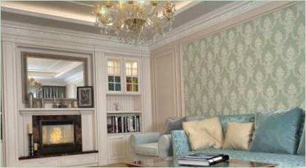 Obývacia izba interiérový dizajn v neoklasickom štýle
