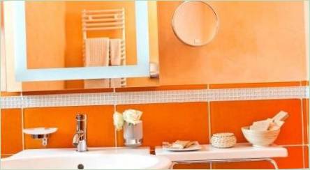 Oranžové kúpeľne dlaždice: Pros a nevýhody, Tipy na dizajn, príklady