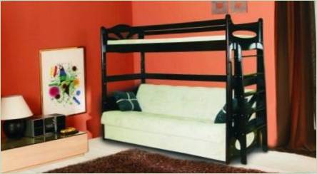 Poschodové postele s pohovkou: odrody a kritériá výberu
