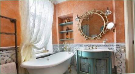 Provence dlaždice v interiéri kúpeľne