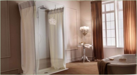 Sprchové palety s záclonami: funkcie, odrody, pravidlá výberu