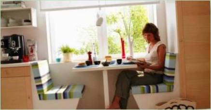 Stolík pri okne v kuchyni: funkcie a možnosti dizajnu