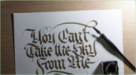 Gotická kaligrafia: štýlové funkcie