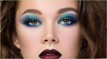Make-up v modrých tónoch