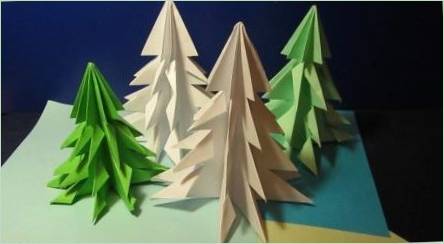 Nápady na vytvorenie origami vo forme vianočného stromu