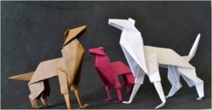 Vlk skladací v origami technike