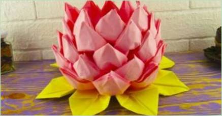 Vytvorenie origami vo forme lotus