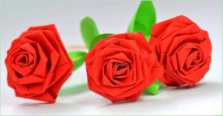 Vytvorenie origami vo forme ruží