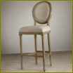 Barová stolička FC011-70-OAK od spoločnosti Restoration Hardware. Reprodukcia historickej francúzskej stoličky