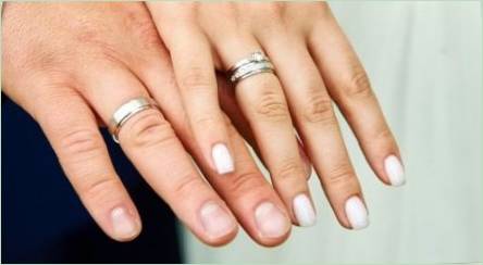 Biele zlaté svadobné prstene