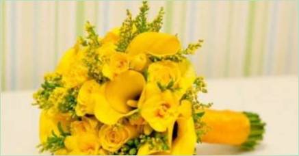 Žltá Svadobná kytica: Výber farieb a ich kombinácie