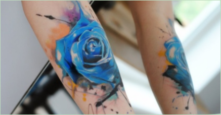 Akvarelové tetovanie pre dievčatá