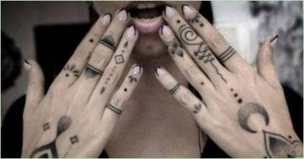 Tetovanie na prstoch pre dievčatá