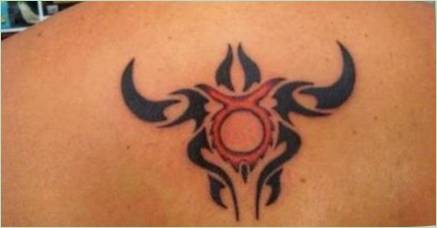 Tetovanie vo forme znamenia zverokruhu taurus