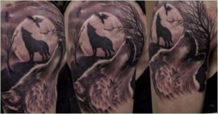 Všetko o tetovanie a  vlk chôdze na mesiaci a 