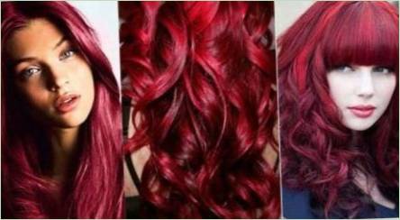 Rubínová farba vlasov: odtiene, výber farby, tipy pre starostlivosť
