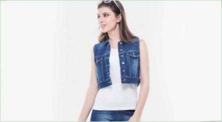 Denim vesty a bez rukávov